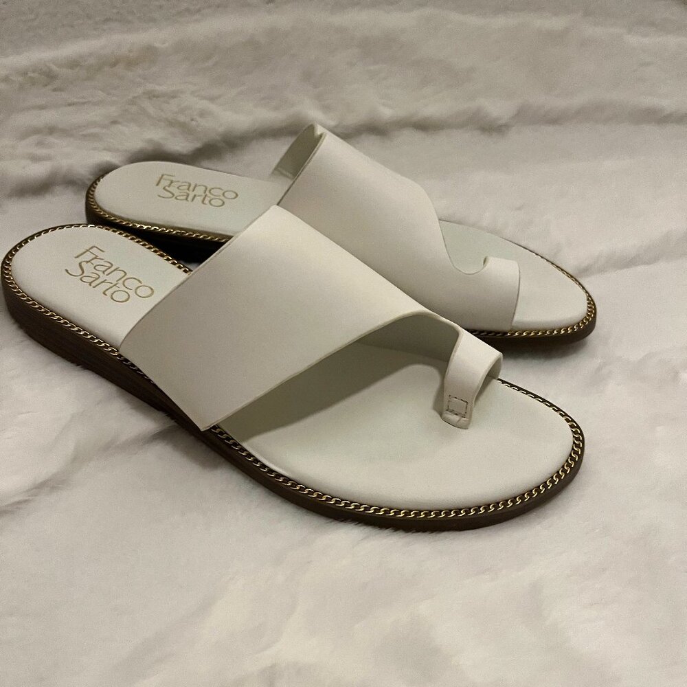 Franco Sarto White Sandal Size 7, like new